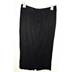 French Laundry M Black elastic waist pencil skirt lightweight